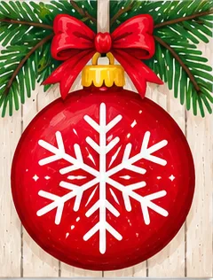 Christmas Ornament — Christmas paint kit design on a 5x7 canvas